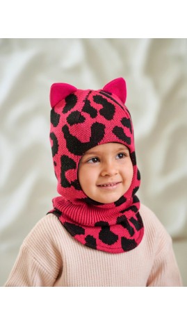 ДШЛ-24002 Шапка-шлем, цикламен, черный